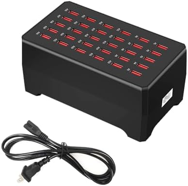 MaxLax USB Charger Station,30-Port 150W/30A Multiple USB Charging Station,Multi Ports USB Charger Charger for Smartphones，Tablets，and Other USB Devices