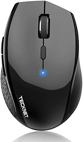 TECKNET Bluetooth Mouse, 4800 DPI Wireless Mouse, 2-Year Battery 6 Adjustable DPI, 6 Buttons Compatible with Laptop/Windows/Computer - Black